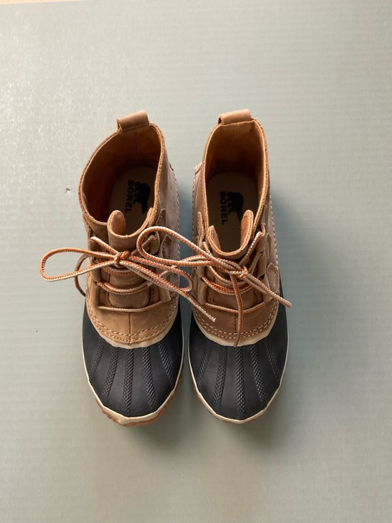 Sorel Brown and Black Waterproof Duck Boots - Picture 2 of 6